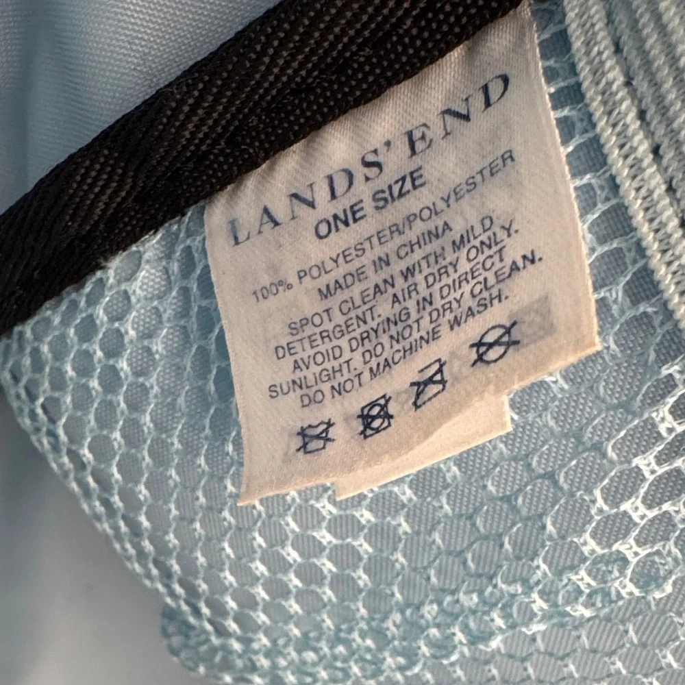 Vintage Lands End Charcoal Black Diaper Bag Wide-mouth Medium Duffle